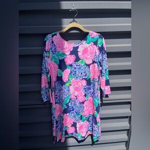 Lilly Pulitzer Floral Mini Dress - Pink and Blue